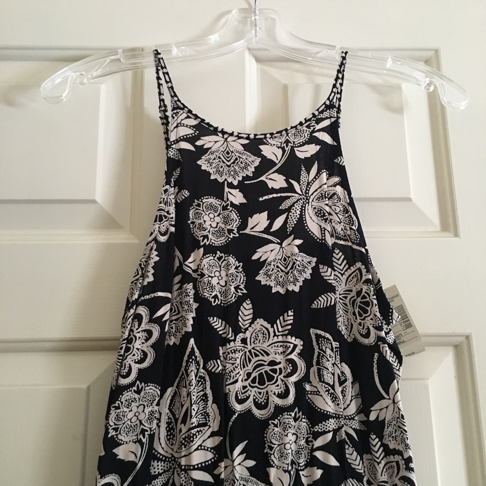 American Eagle Mixed Pattern Drawstring Jumpsuit - image 4